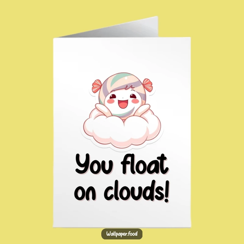 Free Printable Congrats Card: Candy Cloud Bliss, Sweet Downloadable Celebration