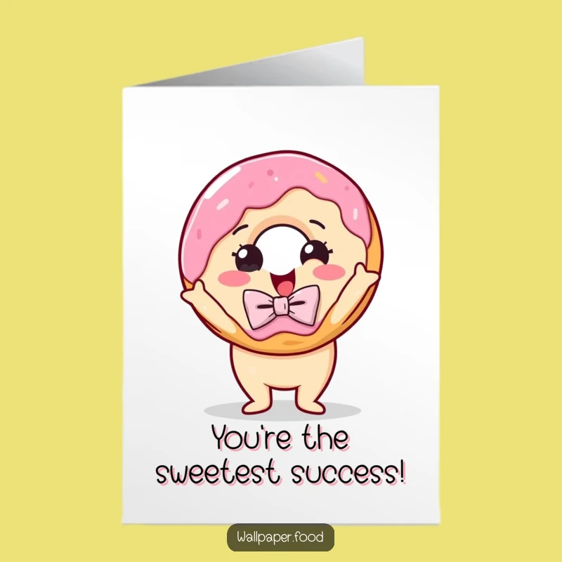 Free Printable Donut Congrats Card: Dapper Bow Tie Donut Downloadable Gift