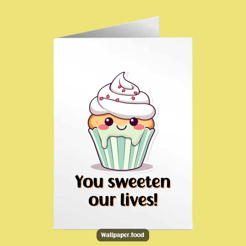 Free Printable Congrats Card: Dripping Cupcake Joy - Downloadable Sweetness