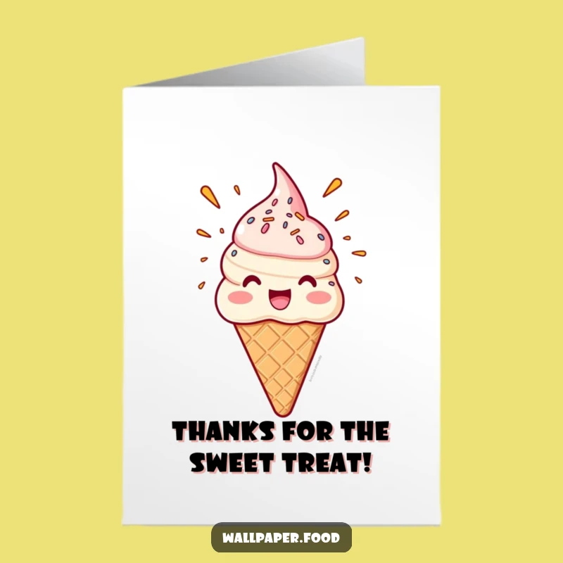 Free Printable Ice Cream Thank You Card - Humorous Downloadable For Sweet Thanks