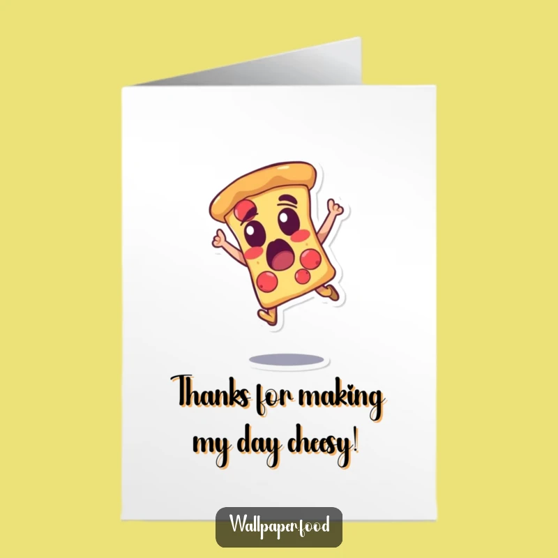 Free Printable Pizza Leap Funny Thank You Card - Fun Downloadable Gift