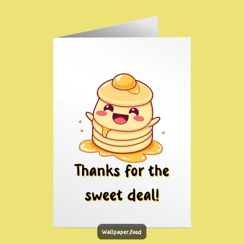 Free Printable Thank You Card: Pancake Syrup Splash, Grateful Downloadable Design
