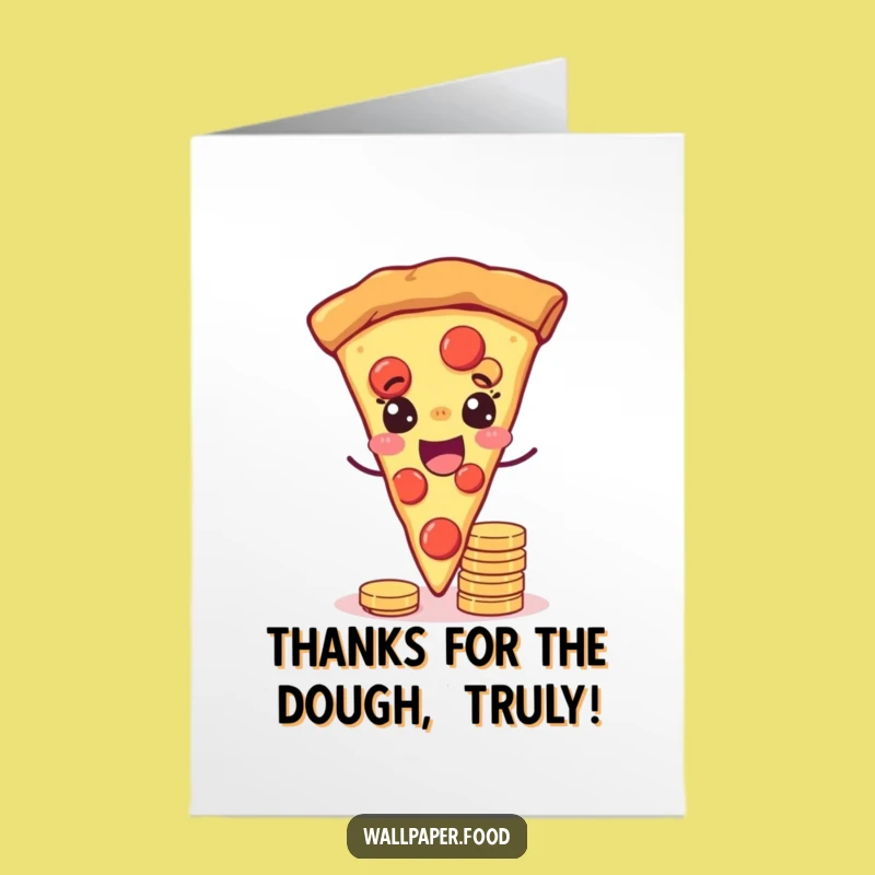 Funny Free Printable Thank You Card: Lucky Pizza Slice - Rich Downloadable Gift!