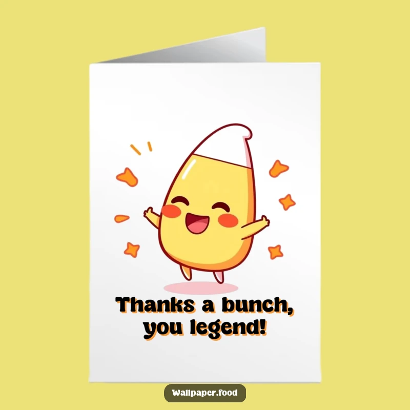 Free Printable Thank You Card: Bouncing Candy Corn - Funny Downloadable Thanks!