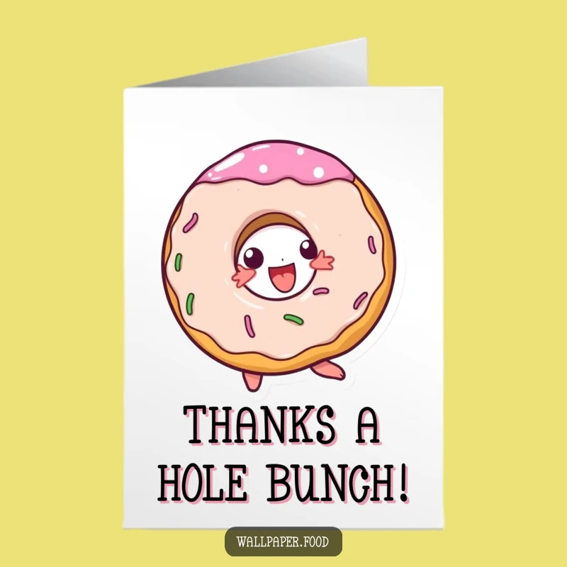 Free Printable Doughnut Thank You Card - Humorous Downloadable For Sweet Thanks