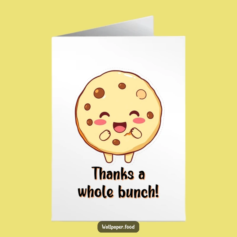 Free Printable Thank You Cookie Card Funny Downloadable Gift DIY Greeting