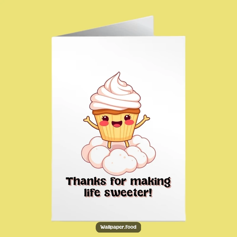 Free Printable Cupcake Thank You Card: Sweet Downloadable Gift for Your Gratitude