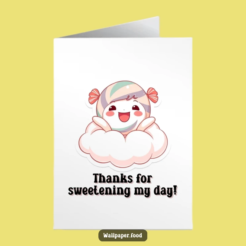 Free Printable Thank You Card: Candy Cloud Float, Grateful Downloadable Design