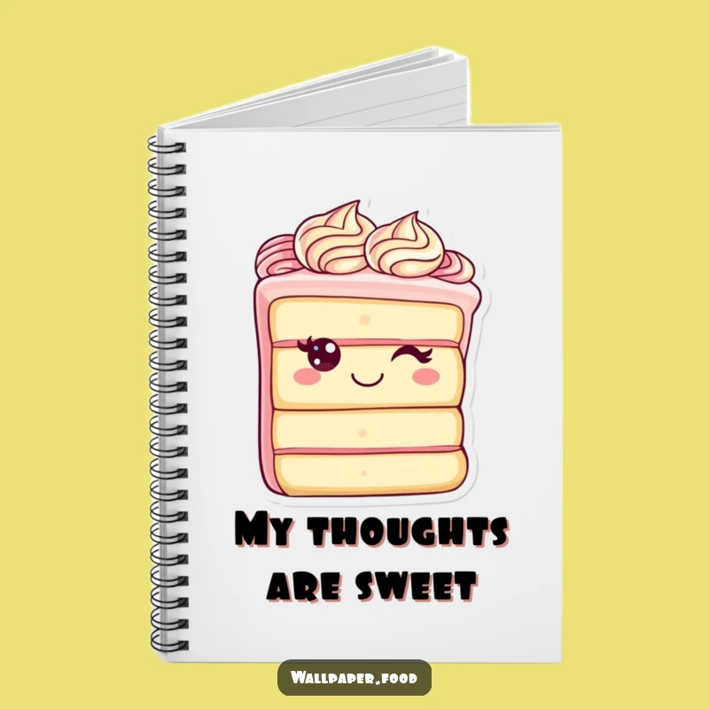 Funny Cake Slice Notebook: Jot Down Ideas with a Cheerful Frosting Character, Handy Funny Gift