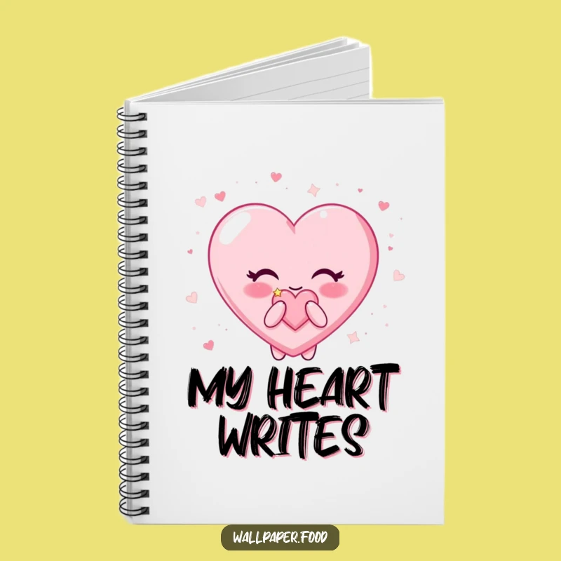 Funny Candy Heart Notebook - Happy Journal for Sweet Ideas