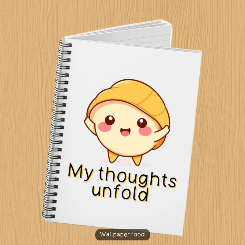 Funny Croissant Notebook: Happy character happily stretching its layers, perfect for jotting down happy ideas.