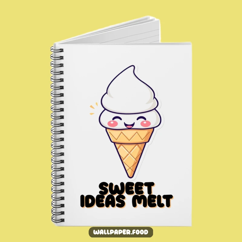 Funny Ice Cream Cone Notebook - Delightful Journal for Sweet Ideas