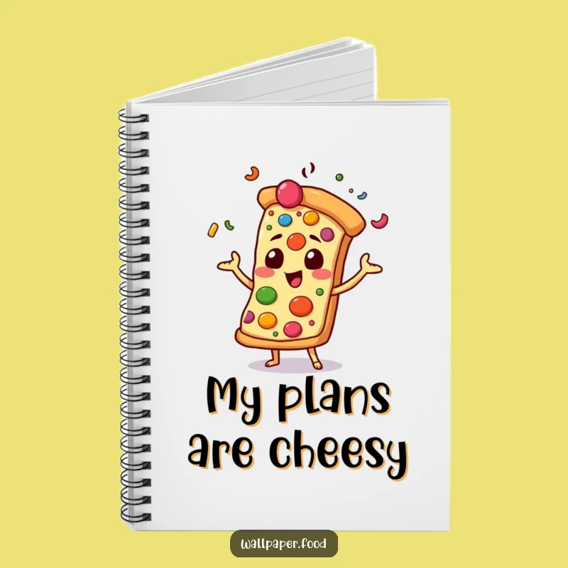 Funny Pizza Slice Notebook: Jot Ideas with Juggling Toppings Fun, Handy Funny Gift