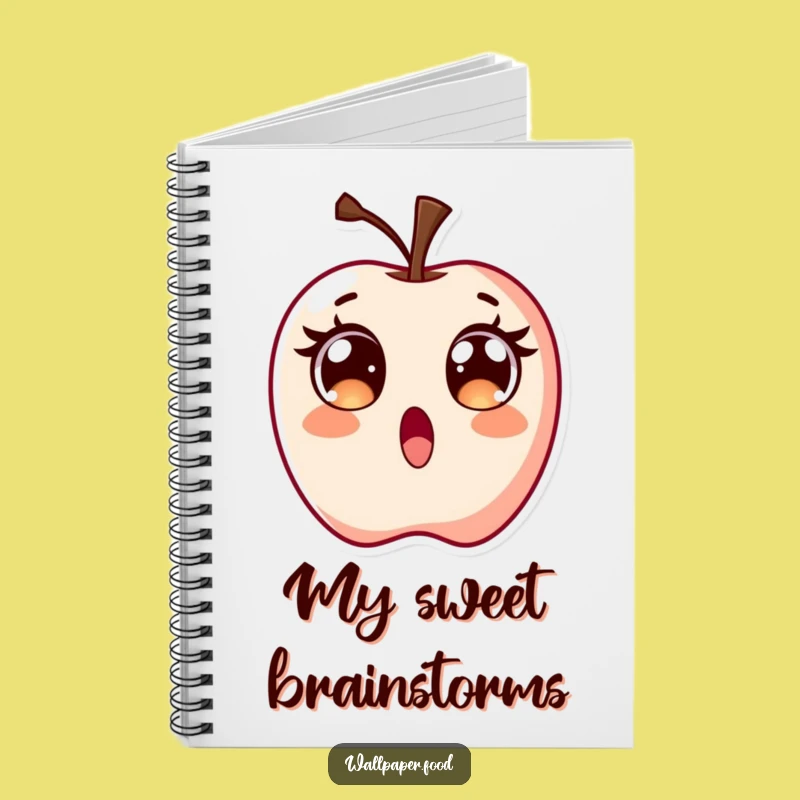 Funny Surprised Candy Apple Notebook, Jot Down Excited Ideas