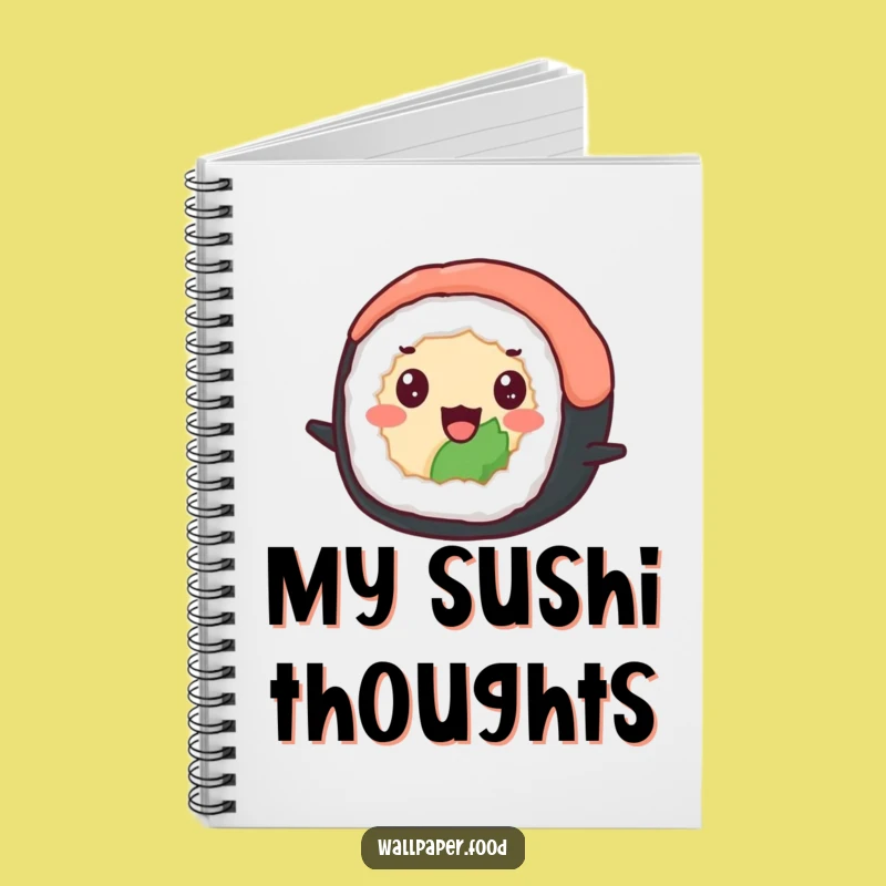 Funny Sushi Bounce Notebook - Jot Down Ideas with Happy Energy!