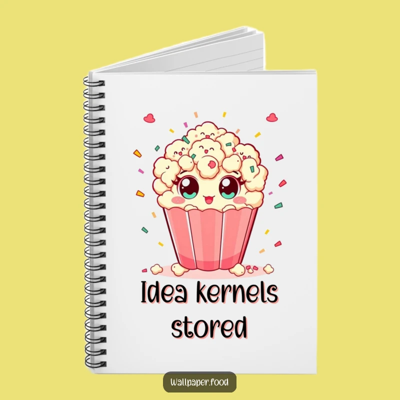 Funny Popcorn Confetti Notebook: Jot down party ideas with flair.