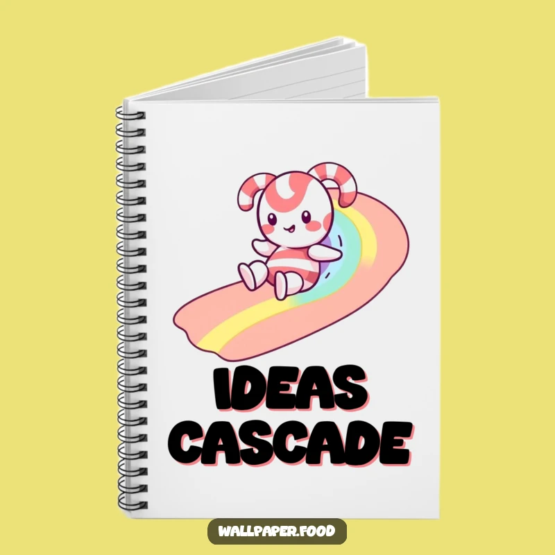 Funny Candy Cane Sprinkle Rainbow Notebook: Jot Down Sweet Ideas Gift