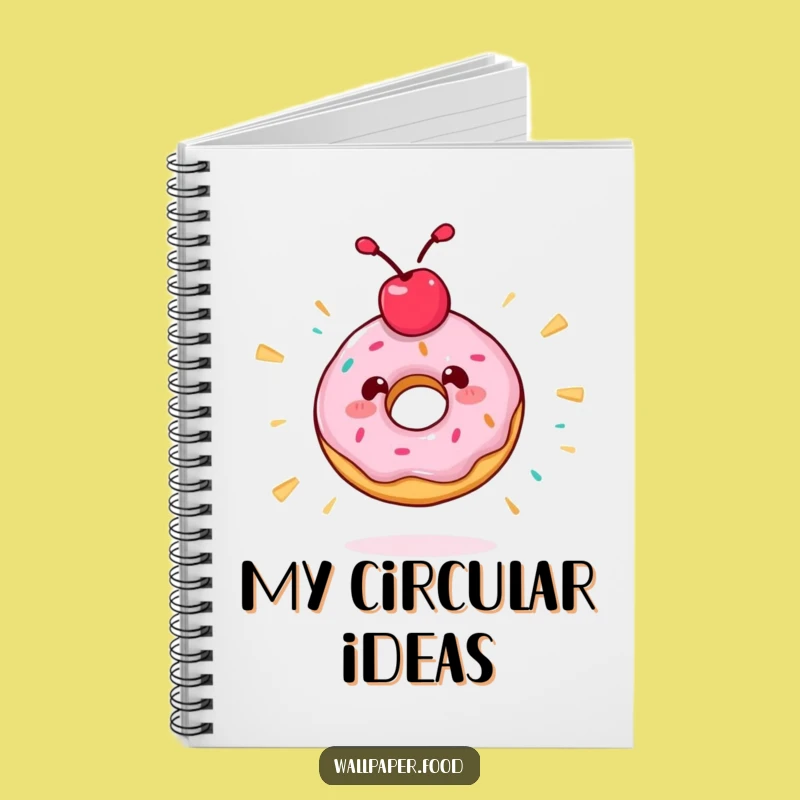 Funny Donut Spin Notebook - Jot Down Ideas with This Energetic Treat