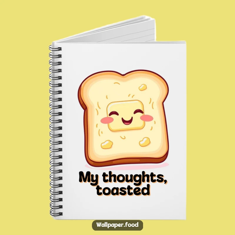Funny Toast Butter Notebook, Wiggling with Glee Journal for Ideas