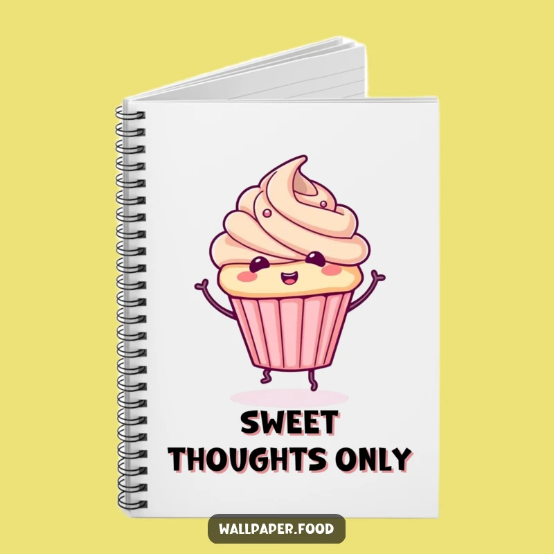 Funny Cupcake Spin Notebook: Jot Down Sweet Ideas with Flair