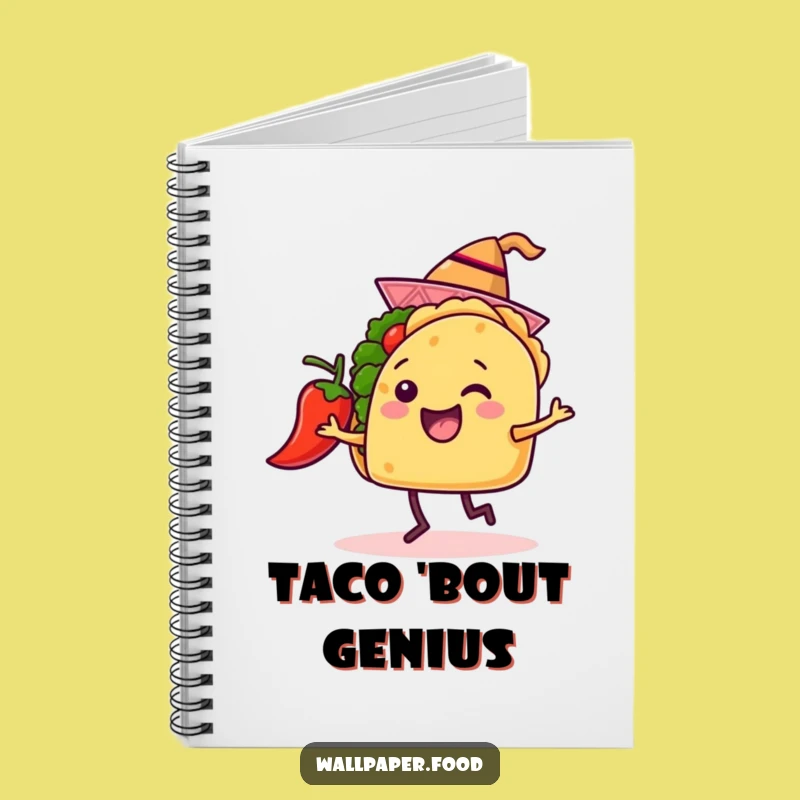 Funny Taco Dancing Notebook - Fiesta Journal Gift for Ideas!