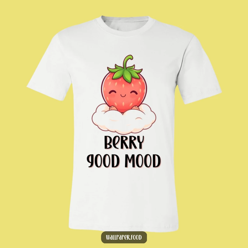 Funny Blushing Strawberry Cream Cloud T-Shirt: Wear Sweetness