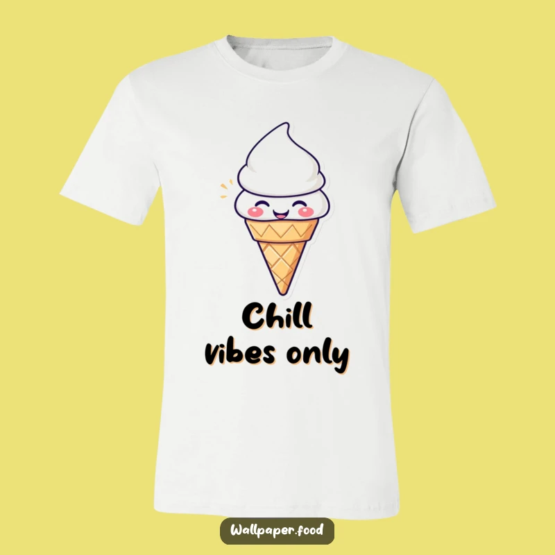 Funny Ice Cream Cone T-Shirt - Radiating Delight, Perfect Summer Tee