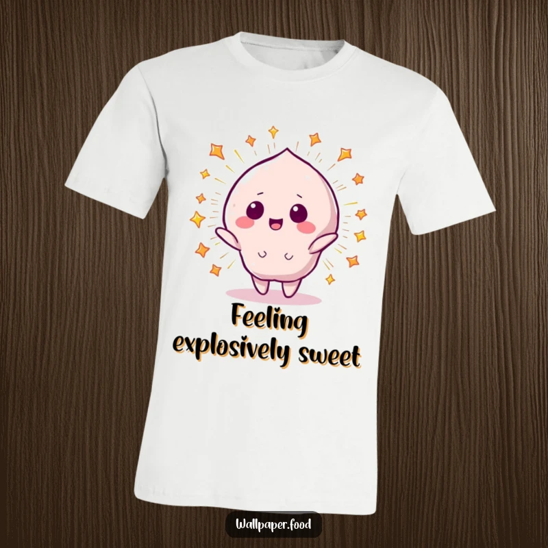 Funny T-Shirt: A cheerful candy character with a vibrant starry explosion, a fun and funny gift for sweet souls.