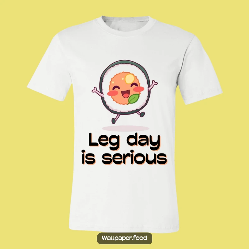 Funny Bouncing Sushi T-Shirt - Wearable Cheer for a Joyful Leap