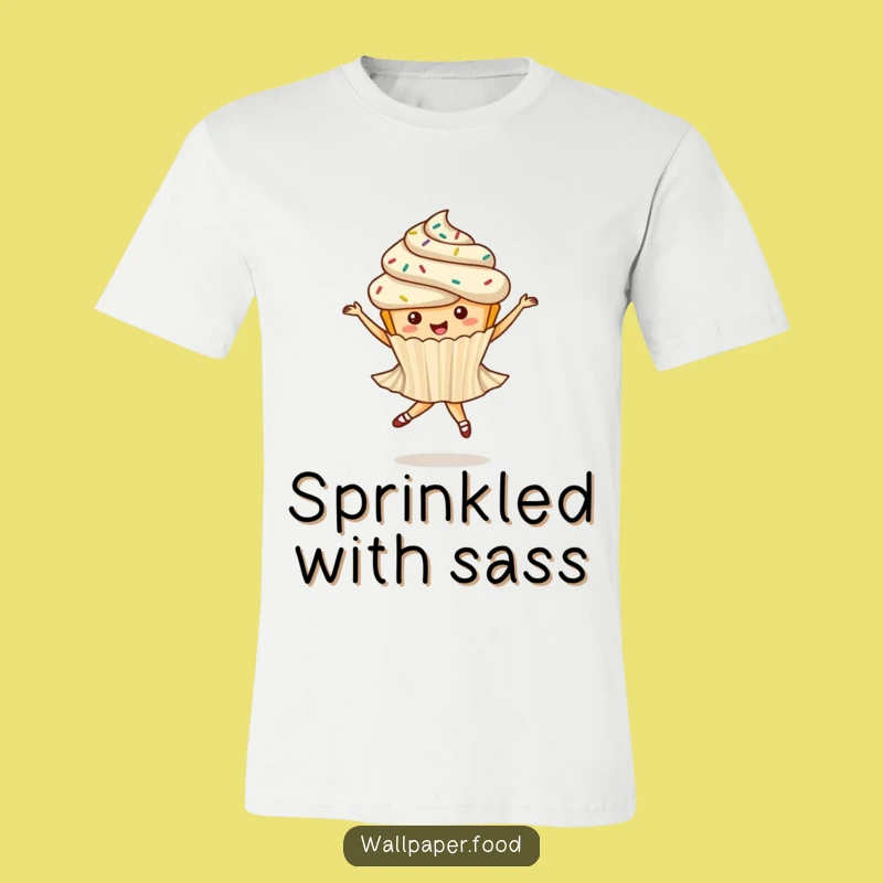 Funny Cupcake Ballet T-Shirt - Whimsical Dancer Style Gift!