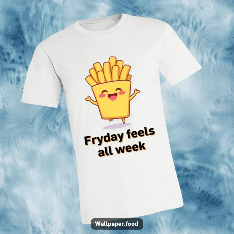 Funny T-Shirt: A giggling french fry character captured mid-shimmy, radiating pure, unadulterated, and hilarious dance energy.