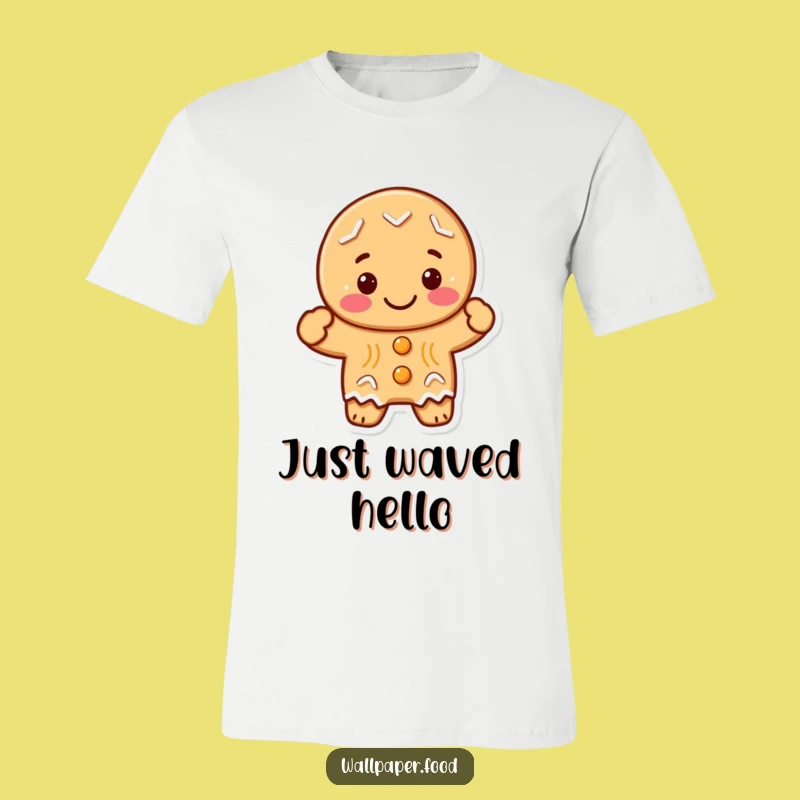 Funny Gingerbread Man Waving T-Shirt: Unleash Your Festive Spirit with Humor!