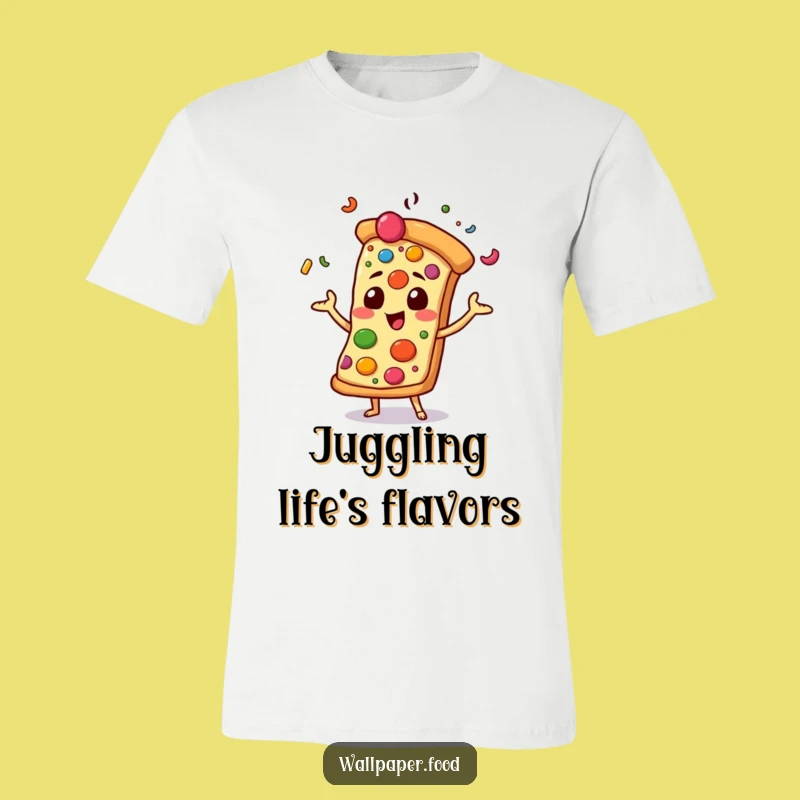 Funny Pizza Slice T-Shirt: Juggling Toppings with Glee, Ideal Funny Gift for Foodies