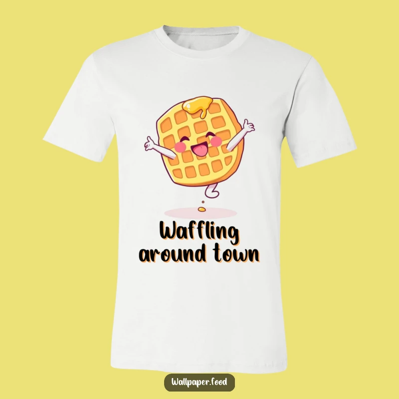 Funny Waffle Cartwheel T-Shirt: Show Your Fun Side With This Hilarious Breakfast Character Shirt, Great Funny Gift!