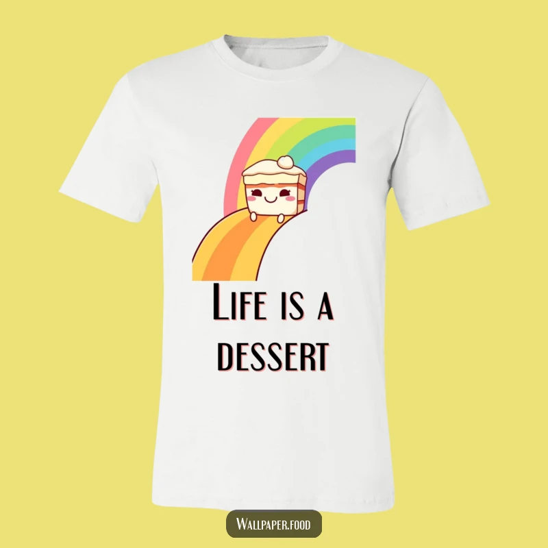 Funny Grinning Cake Rainbow T-Shirt: Wear Your Sweetest, Funniest Dreams