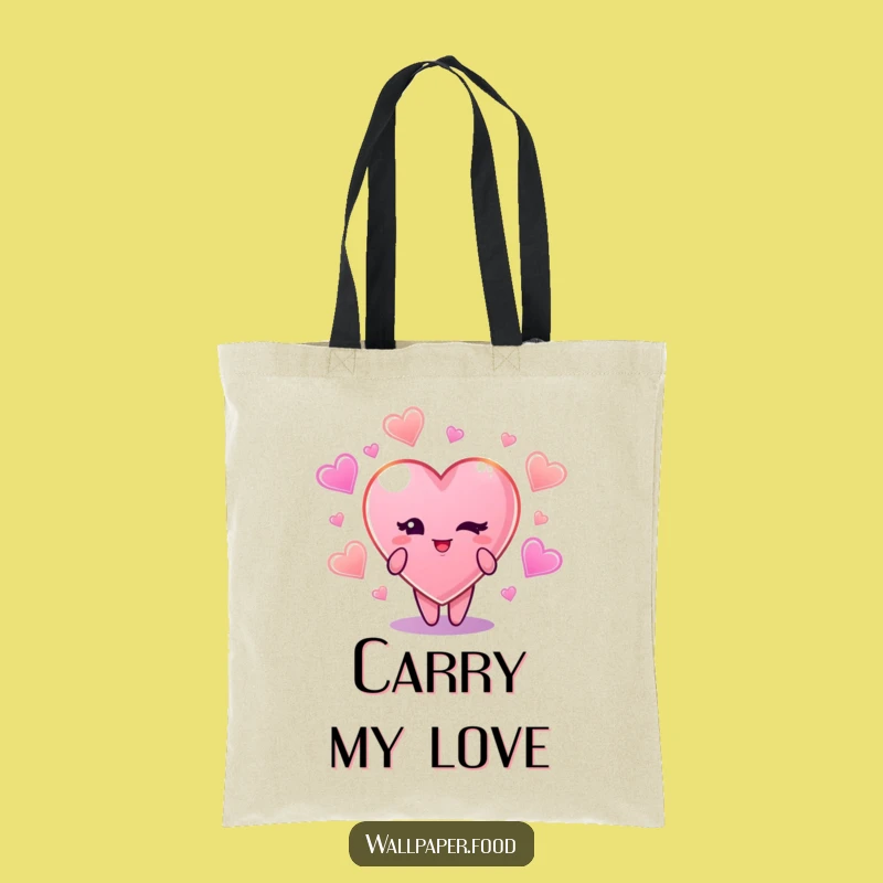 Funny Winking Candy Heart Tote Bag: Carry Your Sweet Style Gift