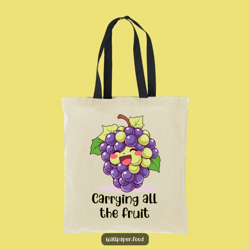 Funny Giggling Grapes Tote Bag - Carry Your Joy, Perfect Humorous Shopping Bag!