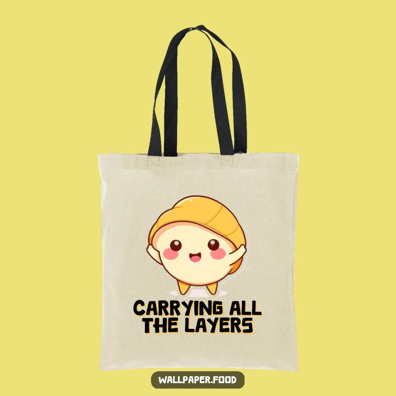 Funny Croissant Stretching Tote Bag - Happy & Spacious Carry-All