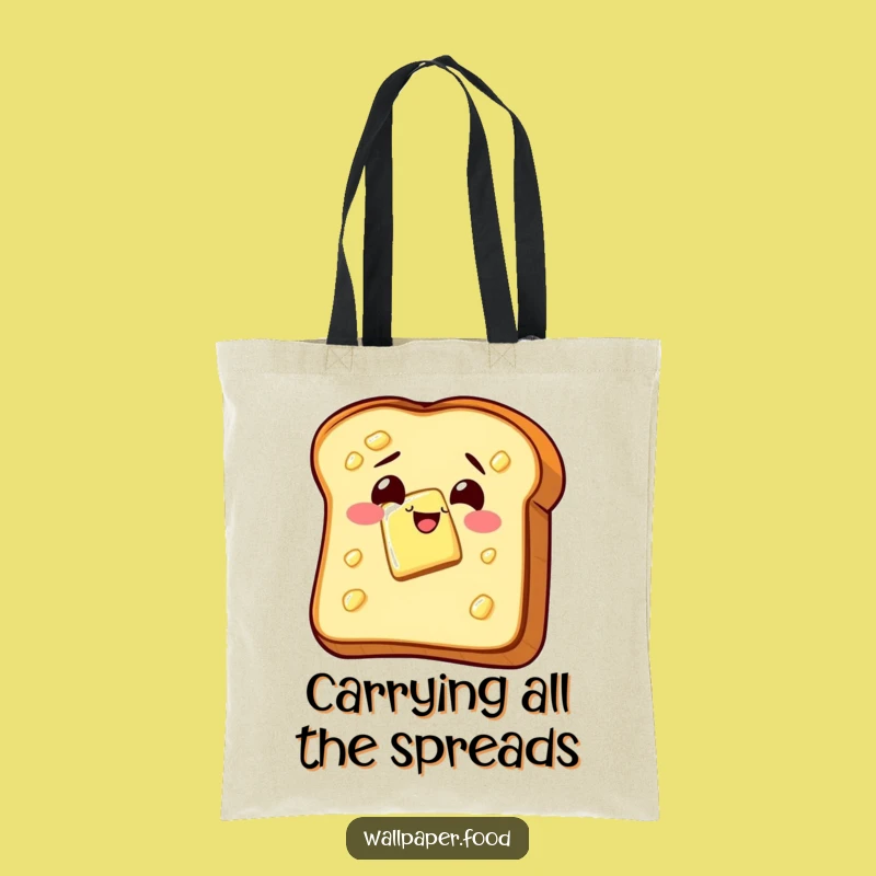 Funny Toast Butter Glee Tote Bag: Carry Your Breakfast Smiles