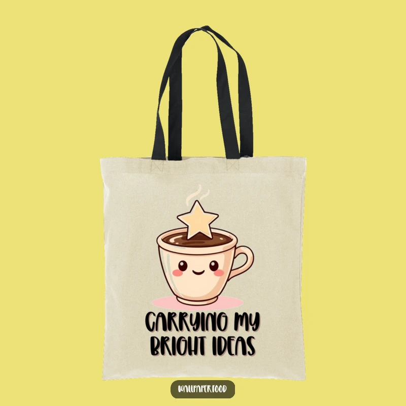 Funny Coffee Star Steam Tote Bag: Carry Your Brew & Smiles, Perfect Funny Gift