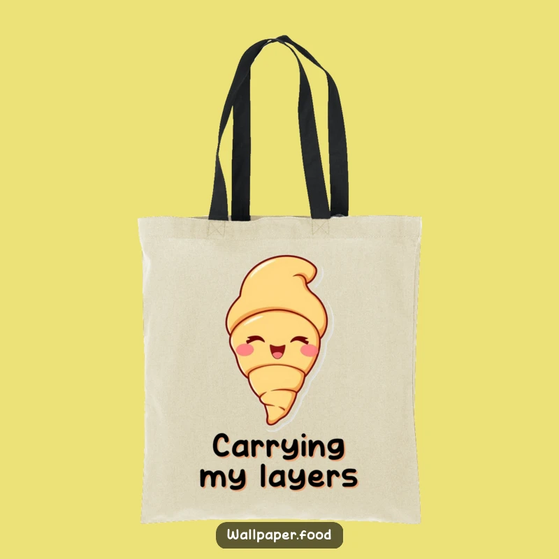 Funny Croissant Wink Tote Bag - Carry Your Essentials with Pastry Panache