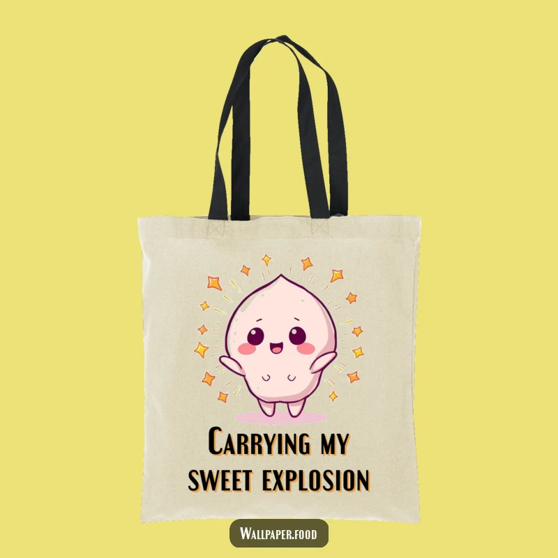 Funny Beaming Candy Tote Bag - Starry Explosion Art, Hilarious Sweet Carry-All Gift