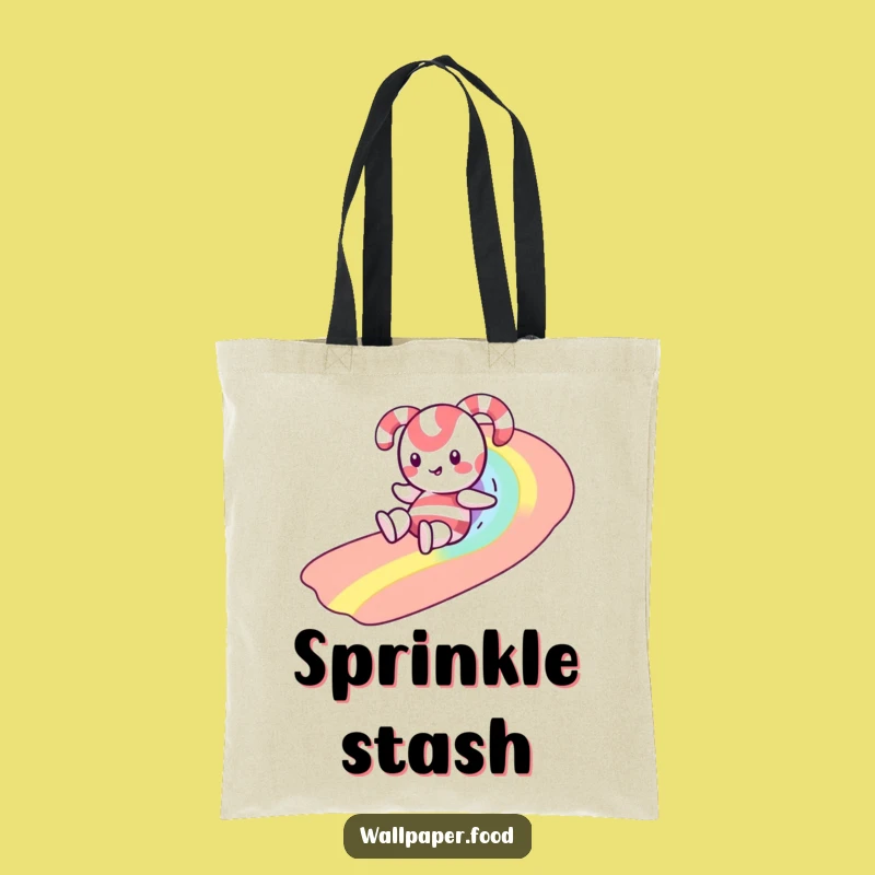 Funny Candy Cane Sprinkle Rainbow Tote Bag: Carry Your Fun In Sweet Style Gift