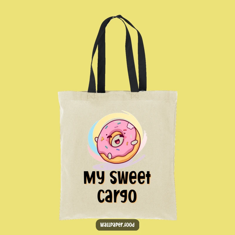 Funny Donut Roll Tote Bag - Happy Swirl Carry-All for Sweet Essentials!