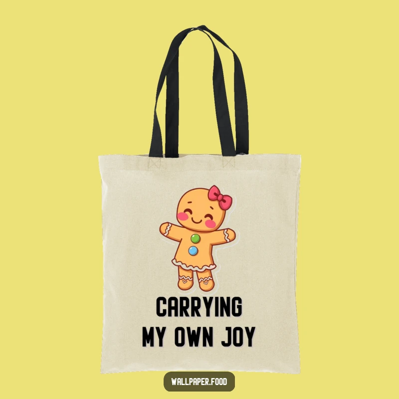 Funny Gingerbread Dancer Tote Bag: Carry Your Essentials With This Hilarious Holiday Character Bag, Sweet Funny Gift!
