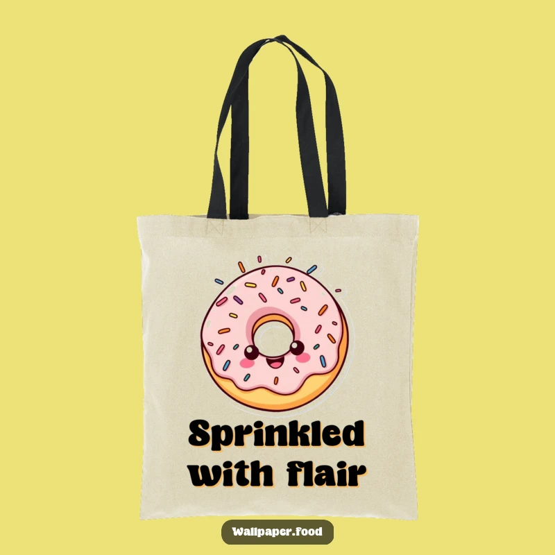 Funny Halo Donut Tote Bag: Carry Divine Sweetness with a Cheerful Character
