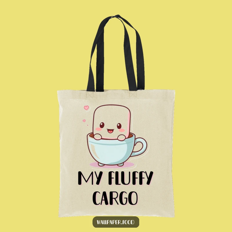 Funny Marshmallow Cocoa Tote Bag: Carry Your Sweet Smiles Everywhere!