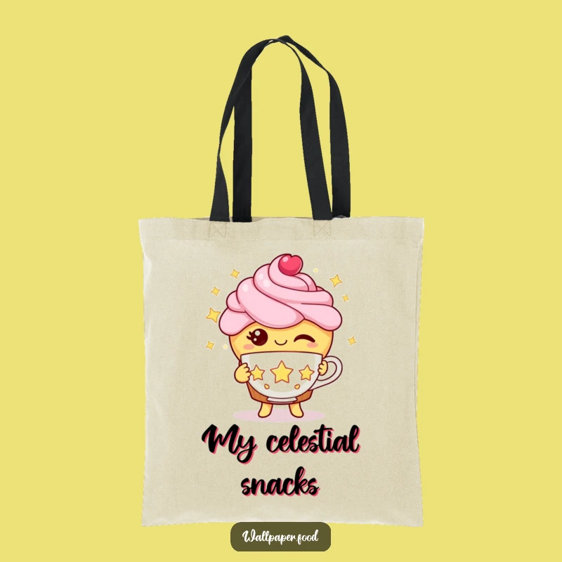 Funny Cupcake Star Tote Bag - Winking Character Carry-All for Magic!