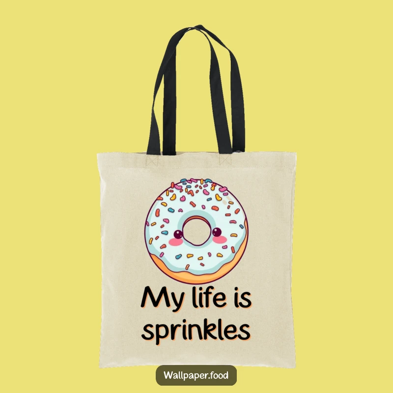 Funny Doughnut Sprinkles Tote Bag: Carry Your Treats & Smiles, Perfect Funny Gift